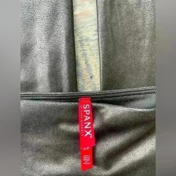 SPANX Faux Leather Leggings Regular Small Black - Picture 11 of 13